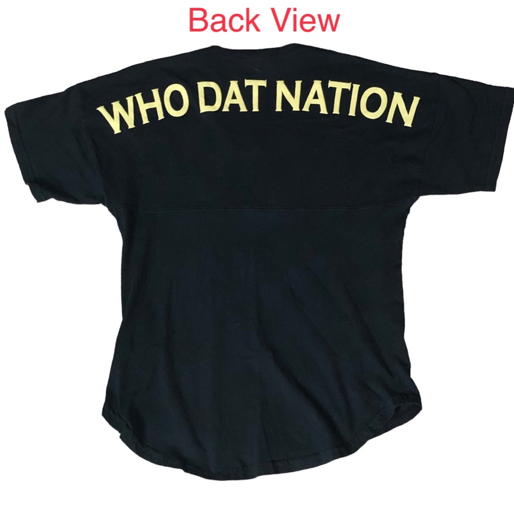 Black/Gold WHO DAT NATION Shirt New Orleans Saints Football Tee Mens 42”…